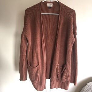 Universal Thread Knit Cardigan. Dark Brown/Mauve